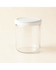 Elm Branch Storage Canister With Lid - White (synthetic illustration; no displayed measurements)