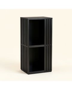 Oak Bridge Narrow Cubby Tower - Black (synthetic illustration; no displayed measurements)