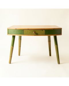 Aspen Arc Writing Desk (synthetic illustration; no displayed measurements)