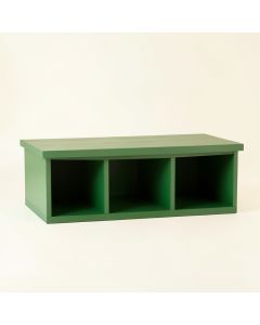 Cedar Branch Shoe Storage Bench - Green (synthetic illustration; no displayed measurements)