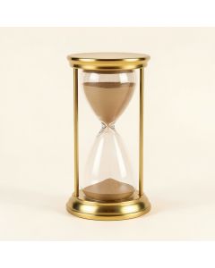 Kaylee Brass Glass Sand Timer Hourglass (synthetic illustration; no displayed measurements)