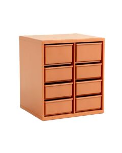 Maple Crest Small-Parts Storage Drawer Cabinet - Terracotta (synthetic illustration; no displayed measurements)