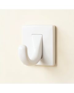 Moss Branch Wall-Mounted Robe Hook - White (synthetic illustration; no displayed measurements)