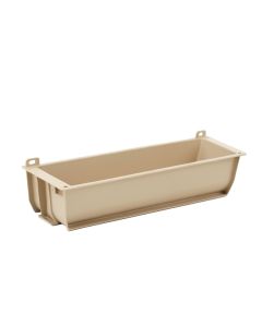 Birch Crossing Empty Railing Planter With Integral Brackets - Beige