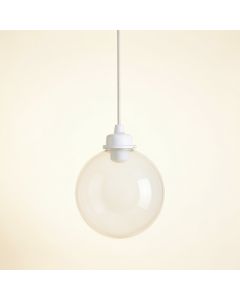 Hazel Canyon Pendant Light Suspended From One Plain Cable - White (synthetic illustration; no displayed measurements)