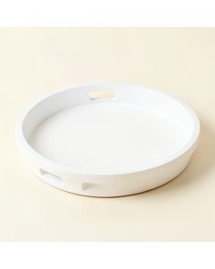 Slate Crest Serving Tray - White (synthetic illustration; no displayed measurements)