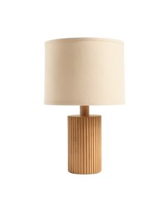 Ridge Crest Table Lamp With A Plain Fabric Shade - Beige