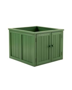 Maple Field Empty Furniture-Style Litter Enclosure - Green (synthetic illustration; no displayed measurements)