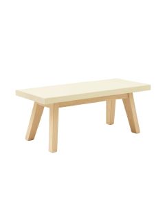 Fern Edge Indoor Bench - Cream (synthetic illustration; no displayed measurements)