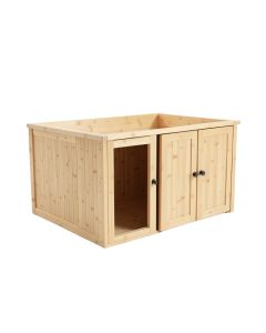 Pine Dale Empty Furniture-Style Litter Enclosure - Beige (synthetic illustration; no displayed measurements)