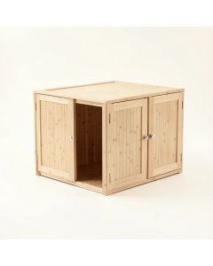 Fern Falls Empty Furniture-Style Litter Enclosure - Beige (synthetic illustration; no displayed measurements)