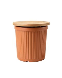 Laurel Bridge Closed Garden Compost Bin - Terracotta (synthetic illustration; no displayed measurements)