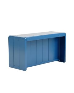 Summit Bridge Narrow Outdoor Storage Bench - Blue (synthetic illustration; no displayed measurements)