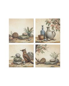 `` Water Stones 2 '' 4 Piece Photographic Print On Wrapped Canvas Set