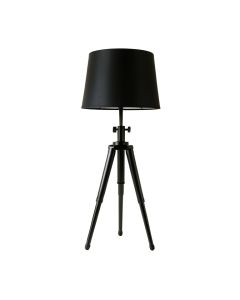 Glen Crest Floor Lamp With A Plain Fabric Shade - Black (synthetic illustration; no displayed measurements)