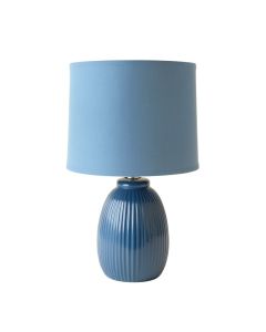 Dune Dale Table Lamp With A Plain Fabric Shade - Blue