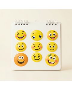 Emojis Dry Erase Calendar And Organizer Decal (synthetic illustration; no displayed measurements)
