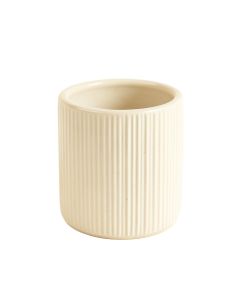 Willow Crest Empty Candle Holder - Ivory