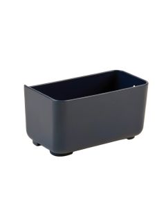 Reed Branch Empty Railing Planter With Integral Brackets - Navy (synthetic illustration; no displayed measurements)