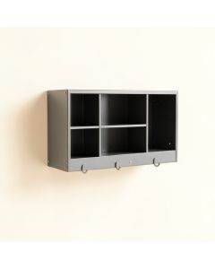 Stone Arc Wall-Mounted Entryway Organizer Shelf - Gray (synthetic illustration; no displayed measurements)