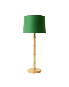 Spruce Bend Floor Lamp With A Plain Fabric Shade - Green (synthetic illustration; no displayed measurements)