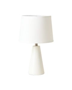 Cedar Dale Table Lamp With A Plain Fabric Shade - White