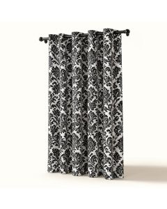 Willingboro Cotton Blend Damask Room Darkening Rod Pocket Single Curtain Panel (synthetic illustration; no displayed measurements)