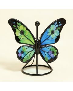 Floral Glass Butterfly Plant Stand (synthetic illustration; no displayed measurements)