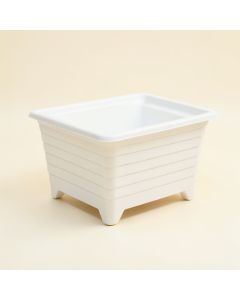Dune Bluff Empty Raised Planter - White (synthetic illustration; no displayed measurements)