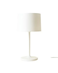 Holly Canyon Table Lamp With A Plain Fabric Shade - White