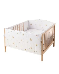 Rasmussen Moon And Star Teddy Bear Baby Nursery 5 Piece Crib Bedding Set (synthetic illustration; no displayed measurements)
