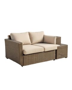 Burdgick Patio Sofa With Cushions (synthetic illustration; no displayed measurements)