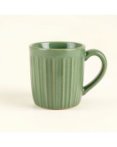 Rowan Crest Ceramic Mug - Green (synthetic illustration; no displayed measurements)