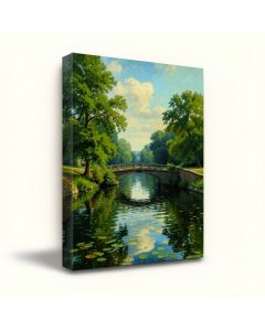 `` The Bridge At Argenteuil '' By Claude Monet Painting Print On Wrapped Canvas (synthetic illustration; no displayed measurements)