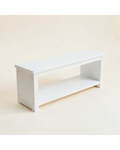 Ridge Crossing Narrow Outdoor Storage Bench - White (synthetic illustration; no displayed measurements)
