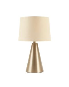 Glen Bluff Table Lamp With A Plain Fabric Shade - Beige (synthetic illustration; no displayed measurements)