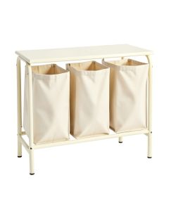 Moss Bend Laundry Sorting Station With Plain Removable Bags - Cream