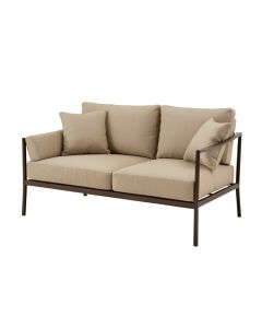 Keiran Patio Sofa With Sunbrella Cushions (synthetic illustration; no displayed measurements)