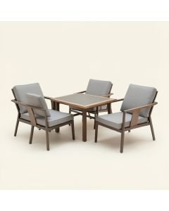 Virginio 4 Piece Complete Patio Set (synthetic illustration; no displayed measurements)