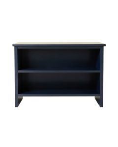 Slate Bend Low Bookcase - Navy (synthetic illustration; no displayed measurements)