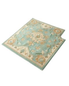 Woolsey Floral Hand-Hooked Light Teal/Tan Indoor/Outdoor Area Rug (synthetic illustration; no displayed measurements)