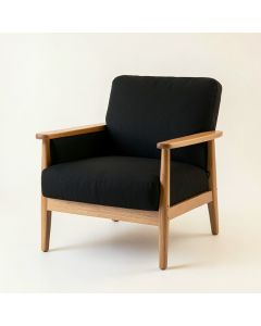 Bay Branch Upholstered Armchair - Black (synthetic illustration; no displayed measurements)