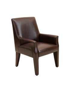 Deya Leather Upholstered Cross Back Side Chair Dining Chair In Espresso (synthetic illustration; no displayed measurements)