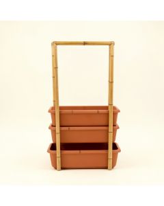 Flint Crest Empty Vertical Garden Frame - Terracotta (synthetic illustration; no displayed measurements)
