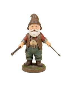 Ziggy The Fishing Gnome Garden Sitter Statue