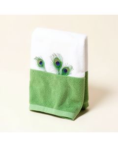 Paris Peacock On Bird Cage Hand Towel (synthetic illustration; no displayed measurements)