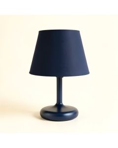 Fern Brook Table Lamp With A Plain Fabric Shade - Navy (synthetic illustration; no displayed measurements)