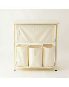 Stone Bridge Laundry Sorting Station With Plain Removable Bags - Cream (synthetic illustration; no displayed measurements)