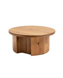 Lorraine Solid Wood Drum Coffee Table (synthetic illustration; no displayed measurements)