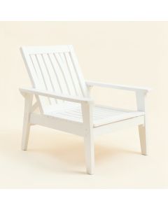 Cliff Dell Outdoor Lounge Chair - White (synthetic illustration; no displayed measurements)